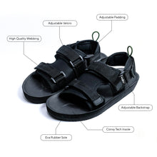 Load image into Gallery viewer, Walko Montague Sandals Black